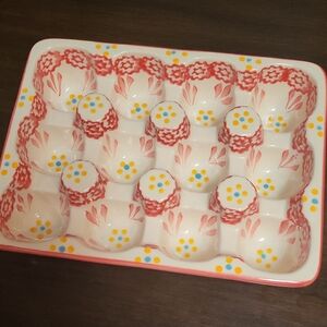 Temp-tations Floral Ceramic Egg Tray